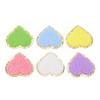 6pcs Heart Shaped Iron On Patches Random Color Golden Stroke Cotton DIY Craft Applique for Jeans Shirt Backpack Wallet