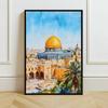 Islamic Mosque Kaaba Canvas Poster Watercolor Muslim Scripture Canvas Paint Print Modern Picture Living Room Home Decor Cuadros