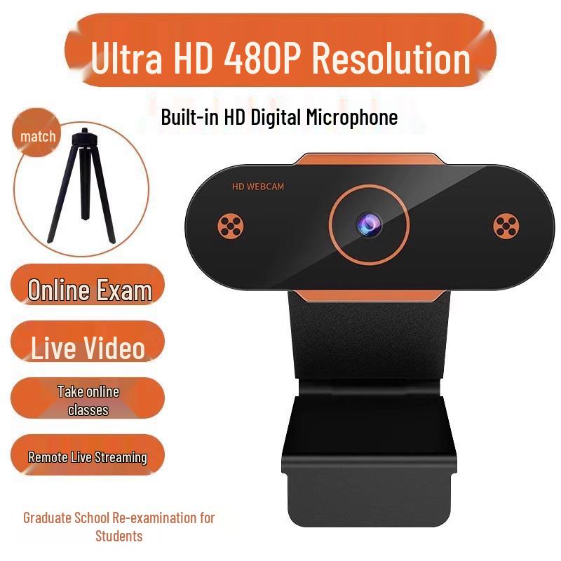 HD-Webcam mit integriertem Mikrofon für Desktop, Laptop und Live-Streaming.