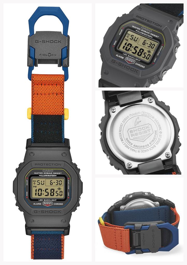 Casio Dunkel Hergestellt aus umweltfreundlichen Materialien G-Shock Herrenuhr, Grau, DW-5600MNC-8A2JF,