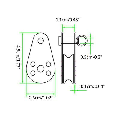 Polea de alambre de acero de acero inoxidable M15 M20 M25 M32 Polea de elevación giratoria de una sola rueda de alta resistencia Bloque para cable de acero