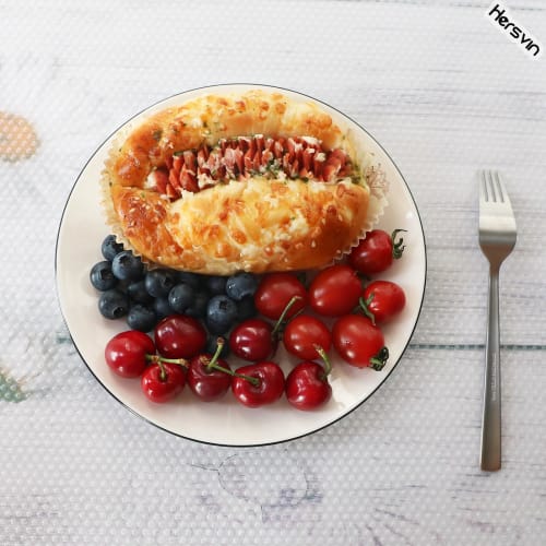 Hersvin Cupboard/Drawer Mat, 44.5*500cm, Kitchen Mat, No Adhesive, Cuttable, EVA, Heat, Moisture, and Oil Resistant, Suitable for Cupboards, Drawers,