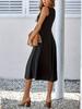 Europe America Summer Sleeveless Solid Color Dress - Slimming & Flattering.