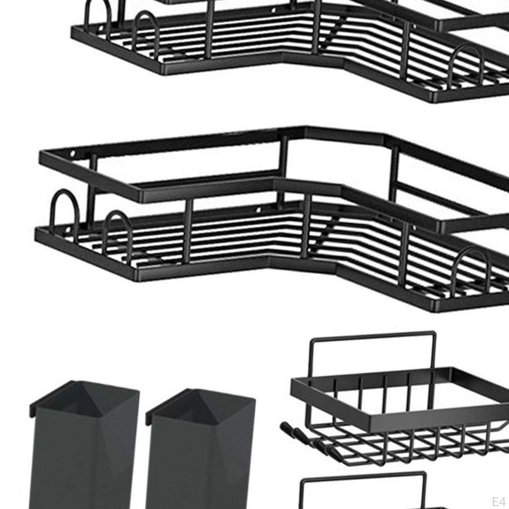 Corner Shower Rack Stable Bathroom Organizer for Home 5pc