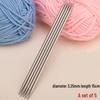 Short Stainless Steel Double-Pointed Needles for Knitting Scarves, Dolls, and Socks