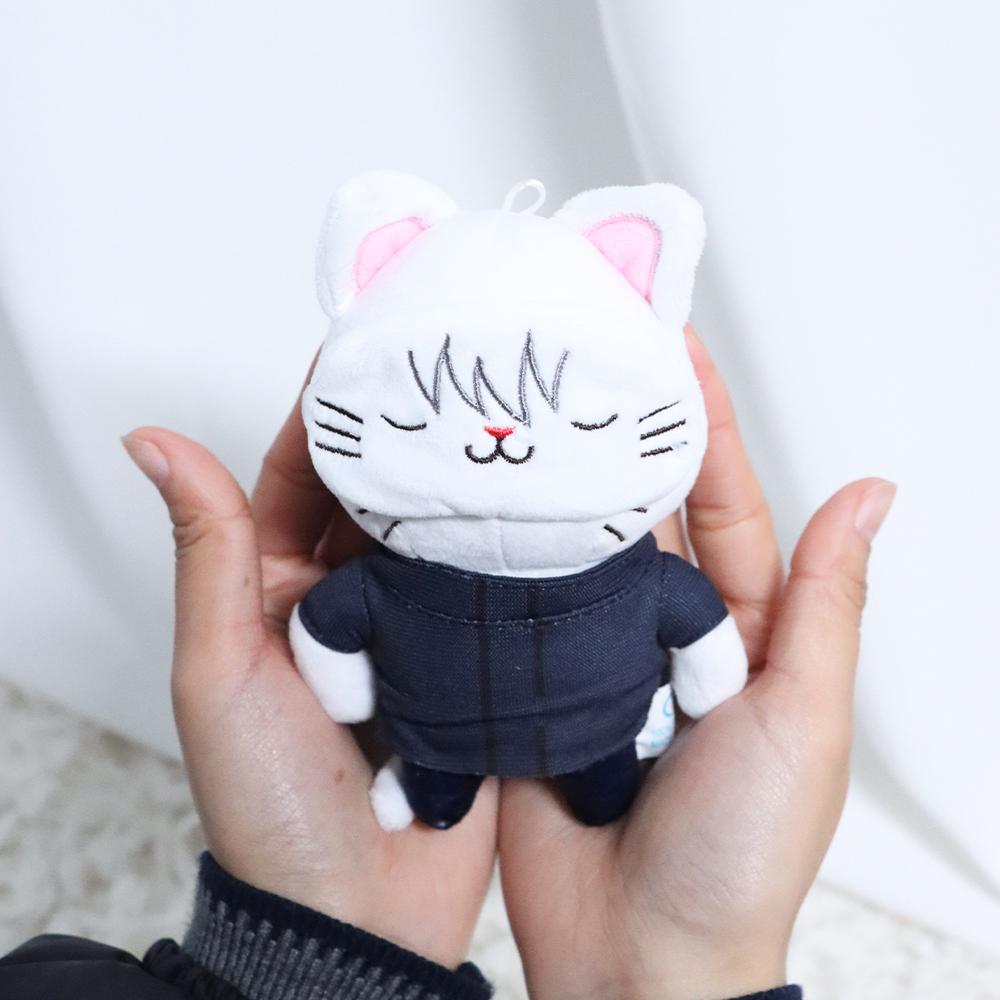 14cm Weiche Gojo Katze Plüschtiere Anime Sonnenbrille Jujutsu Katze Plüschtiere Spielzeug Stofftiere Puppe Heimdekoration Kinder Geburtstagsgeschenke