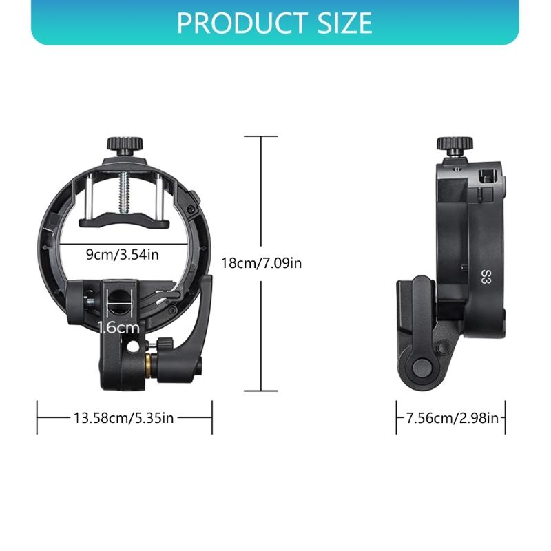 S Shaped Flash Bracket For S3,V1/V860III/AD200 Hot Shoe Mount Speedlights Quick Installation Lightweght Durability Design
