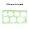 Multi-Function Drawing Template Ruler for Circles, Ellipses, Furniture, Architecture, Geometry, Mathematics, and Interior Design.