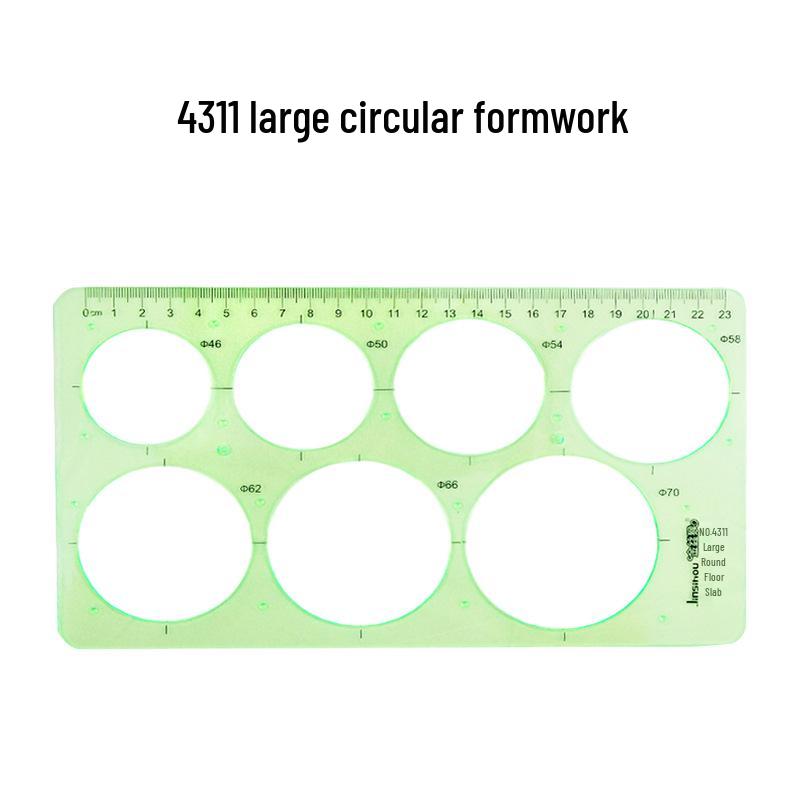 Multi-Function Drawing Template Ruler for Circles, Ellipses, Furniture, Architecture, Geometry, Mathematics, and Interior Design.