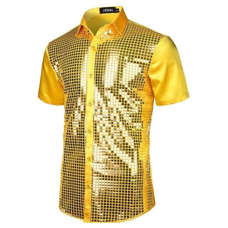 Camisa de Vestir Retro Disco de los 70 para Hombre con Tejido de Poliéster para Cosplay y Ropa de Fiesta