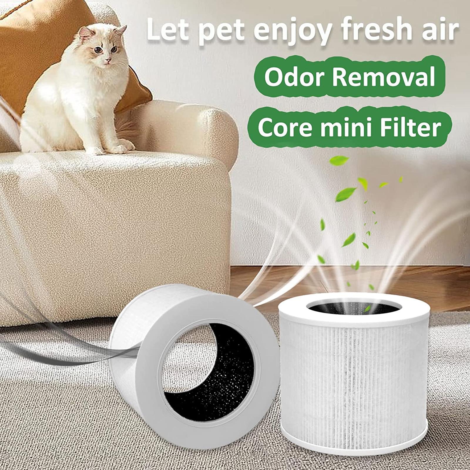 

Compatible for LEVOIT-Core Mini/Mini-RF Air Purifier HEPA 360Degree Filtration Activated Carbon Filtration System 2 Pack
