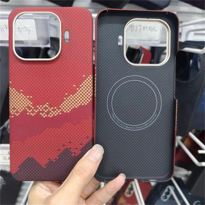 For Xiaomi 17T Case For MagSafe Magnetic Aramid Carbon Fiber Cover For Mi 17 T 5G Thin Carbon Metal Lens Frame Shell