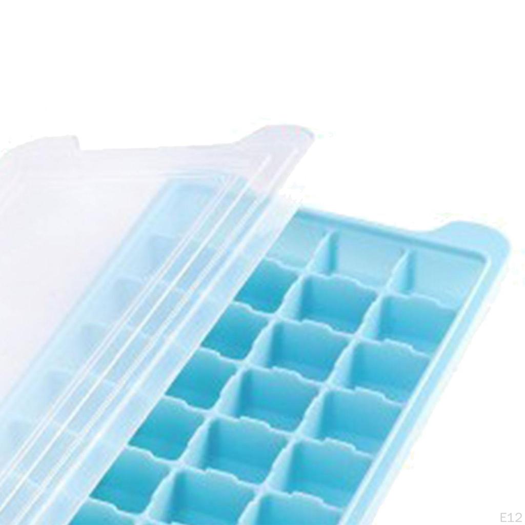 Ice Cube Tray Press Trays for Freezer Chocolate Chilled Drinks Juice 24 Grids pink