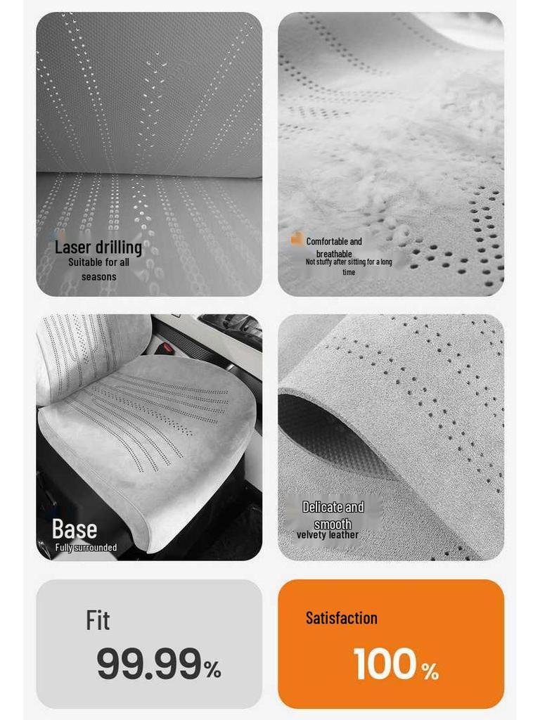 Universal All-Season Breathable Flocking Fabric Car Seat Cover for Denza D9 (202526)