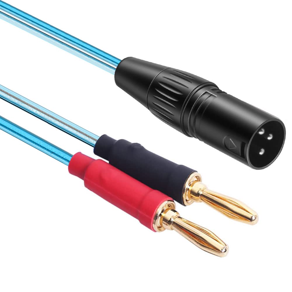 

ipovoq XLR to Banana Converter Plug, Banana to XLR Converter Cable, Speaker Cable, XLR to Banana Extension Cord, Canon to Banana Converter Plug