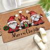 2pcs Merry Christmas Gnome Welcome Doormat,Festive Santa,Gnome Design, for home,Ultra Absorbent,Soft Texture