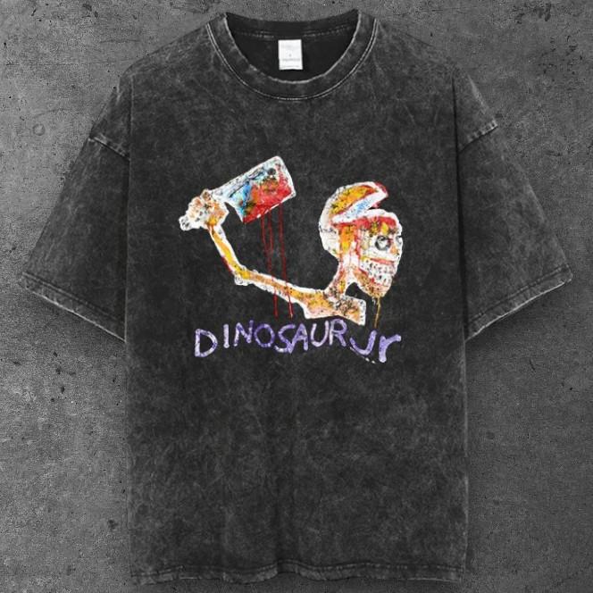 Mens Skeleton Cleaver Graphic T Shirt Washed Black Alt Rock Grunge S-2XL S разноцветный