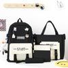 Schoolbag female new high school junior high school students large capacity backpack Japanese Korean version primary school students campus four-piece