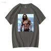 HOT Jason Momoa Classic T Shirt Size S 5XL Best  Vintage Washed Comfortable Stretched Soft Streetwear Slightly Fashion