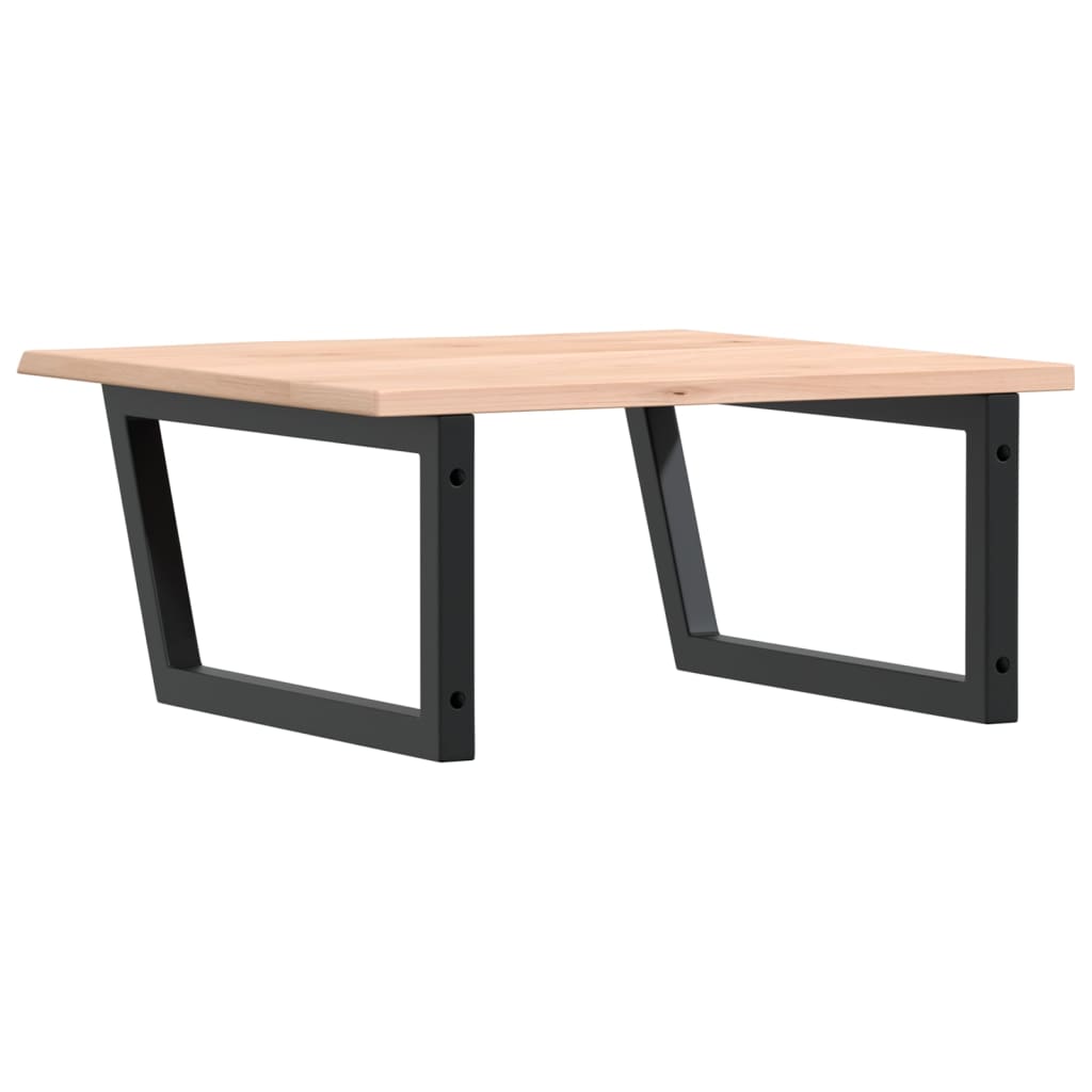 Vidaxl Wall Shelf Under Sink, Steel and Solid Oak Wood