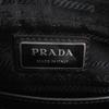 Great PRADA Shoulder Bag Triangle logo mini pouch black Safiano Used