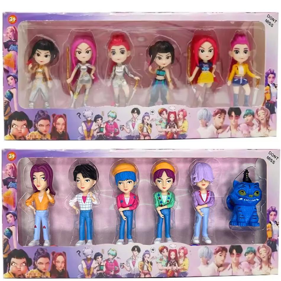 NEW Kpop Devil Hunter Rumi Zoe Mira Anime Polyvinyl Chloride Character Collection Desktop Trinkets Childrens New Year Gift