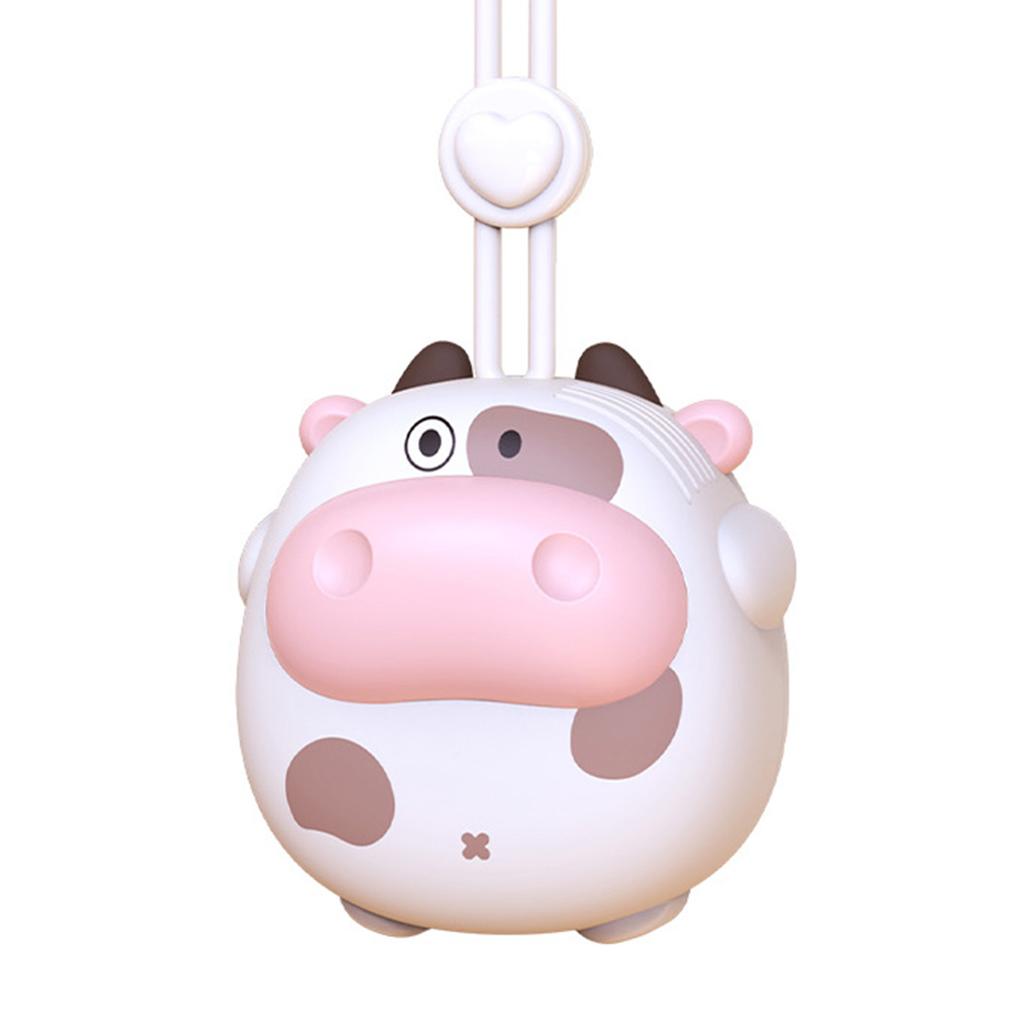 Cartoon Animal Hanging Neck Fan with Lanyard Battery Powered Bladeless USB Rechargeable Handheld Personal Neck Fan Cute