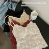 6099 French Style Lace Camisole with Fixed Cup for Women - Reduces Side Breast Bulge