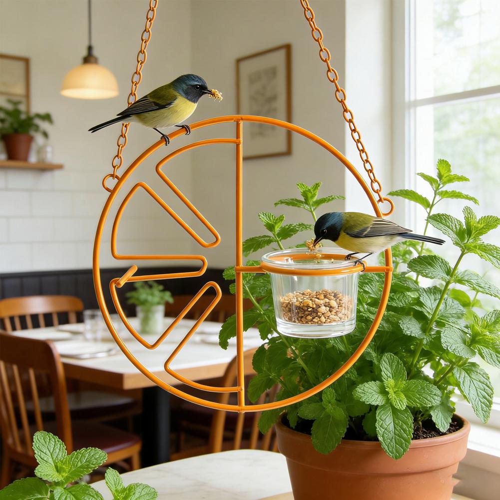 Hummingbird Feeder Hanging Bird Feeder for Canary Parrot Lark Small Birds Inspired Design Exquisite Garden Hanging Bird Feeder