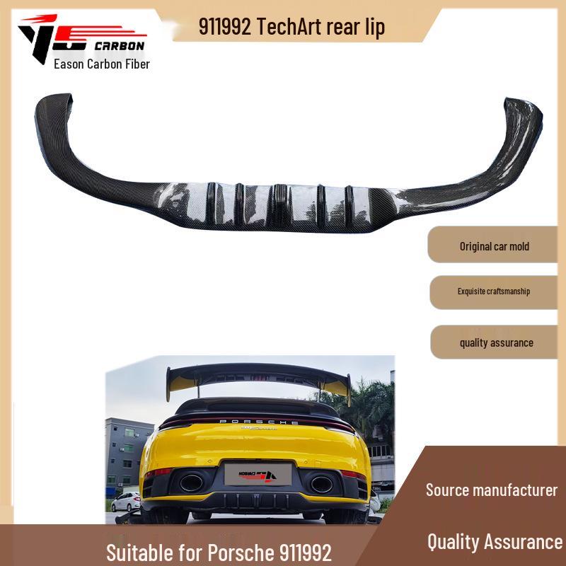 Compatible Carbon Fiber Rear Tail Lip for 2019+ Porsche 911/992 TechArt Model