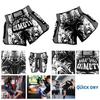 Muay Thai Kickbox Box MMA UFC Černobílé Ležérní Šortky Gym Sport Unisex Muži Ženy Cvičení Rychleschnoucí Potisk Elastický Vysoký Pas Trénink