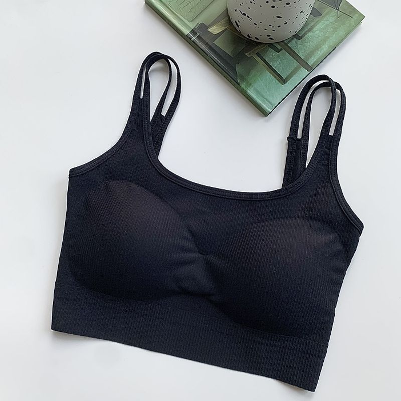 

Sports Intimates Women s Summer 2025 New Arrival Running Shockproof Push up Yoga Bra High Strength Workout Yoga Vest Black Free size (recommendations 40.00kg -62.50kg)