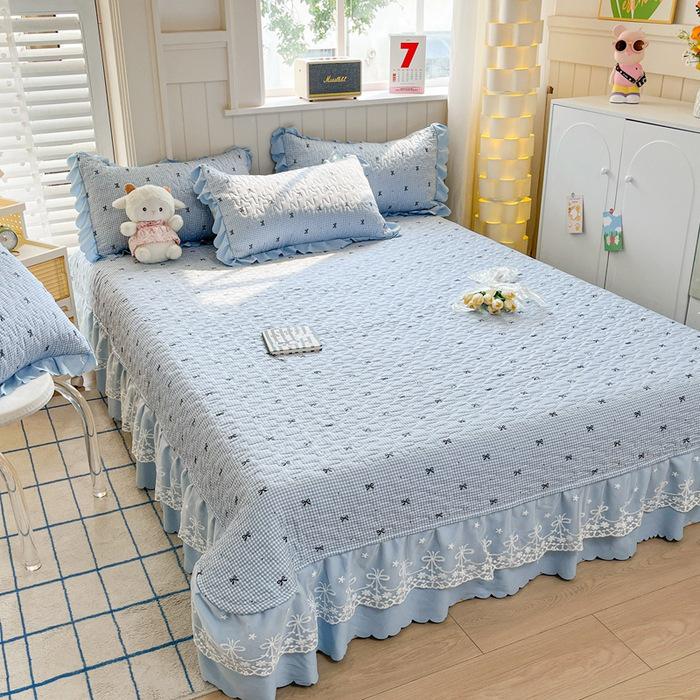 2025 Hot-Selling 5D Digital Print Milk Velvet Bedspread Set - Large, Luxurious 4-Piece with Baby Velvet Bed Skirt