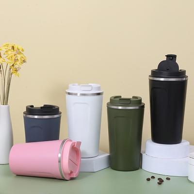 Hrnek termoska 304 Nerezový hrnek na kávu Jednoduchý venkovní hrnek pro muže a ženy Přenosný hrnek do auta