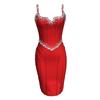 Heavy Sewing Diamond Sling Bandage Evening Dress