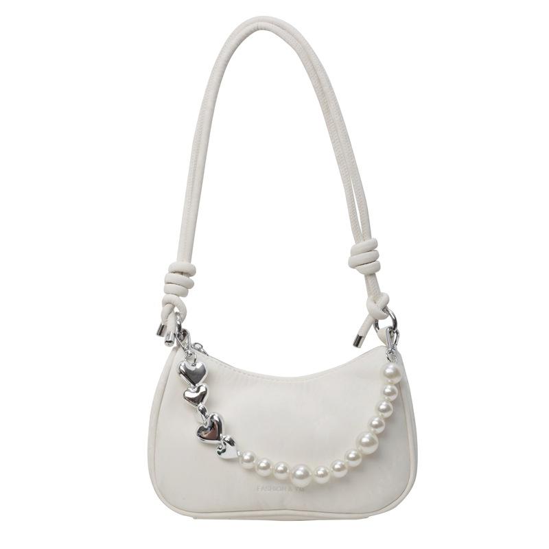 

Сумка подмышку Женская Новая Мода Однотонная Жемчужная Универсальная На Плечо Сумка-Мессенджер