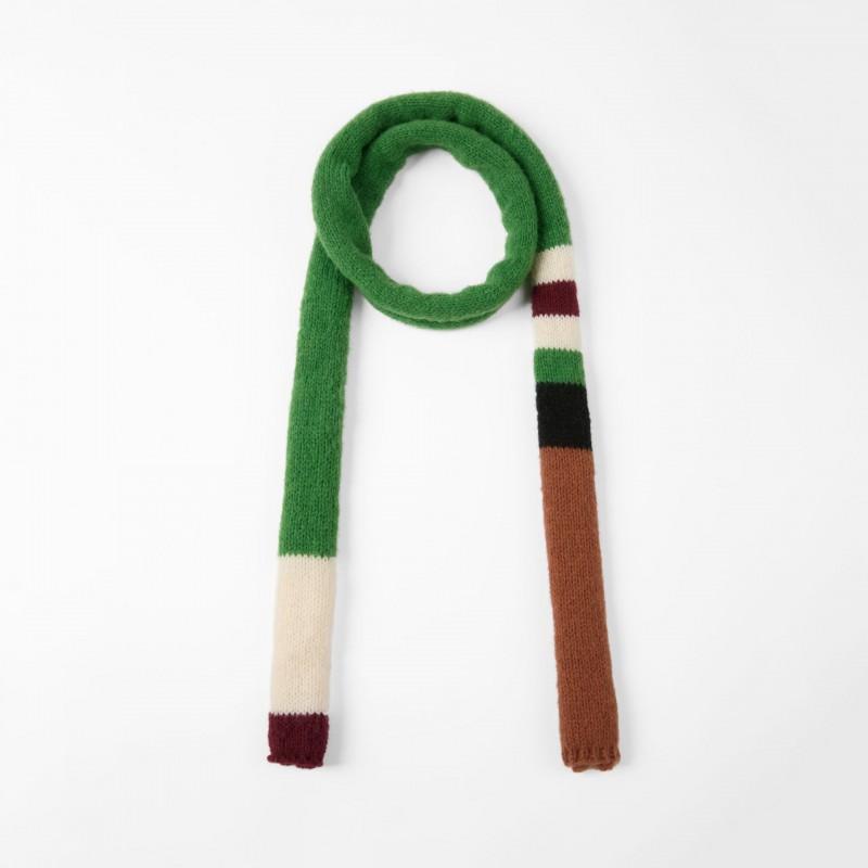 Womens Knitted Stripe Colorblock Scarf Winter Warm Long Neck Wrap Fashion Accessory