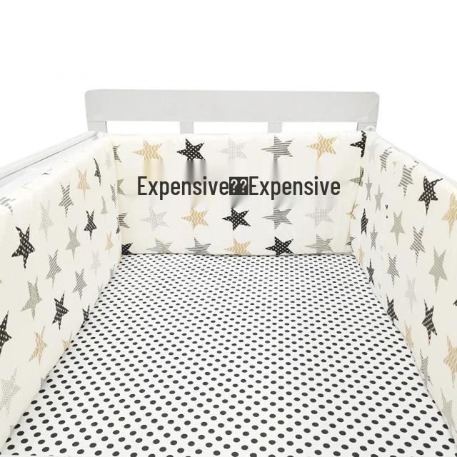 Cross-Border All-Cotton Baby Bed Surround: Removable, Washable, Anti-Collision, Anti-Pinch Guardrail
