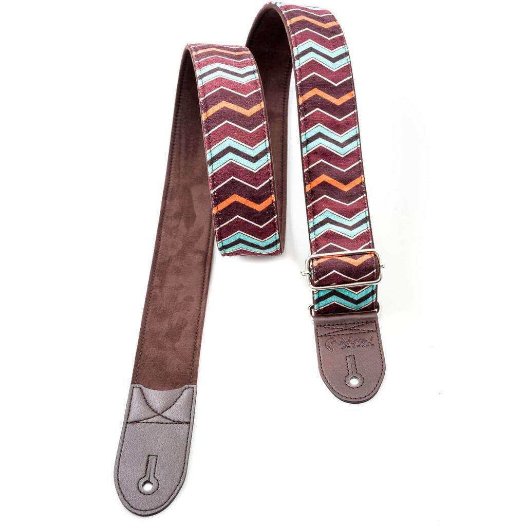 Straps 5cm ZIGGY TEAL RightOn! Guitar/Bass Strap, Wide, 80-145cm,
