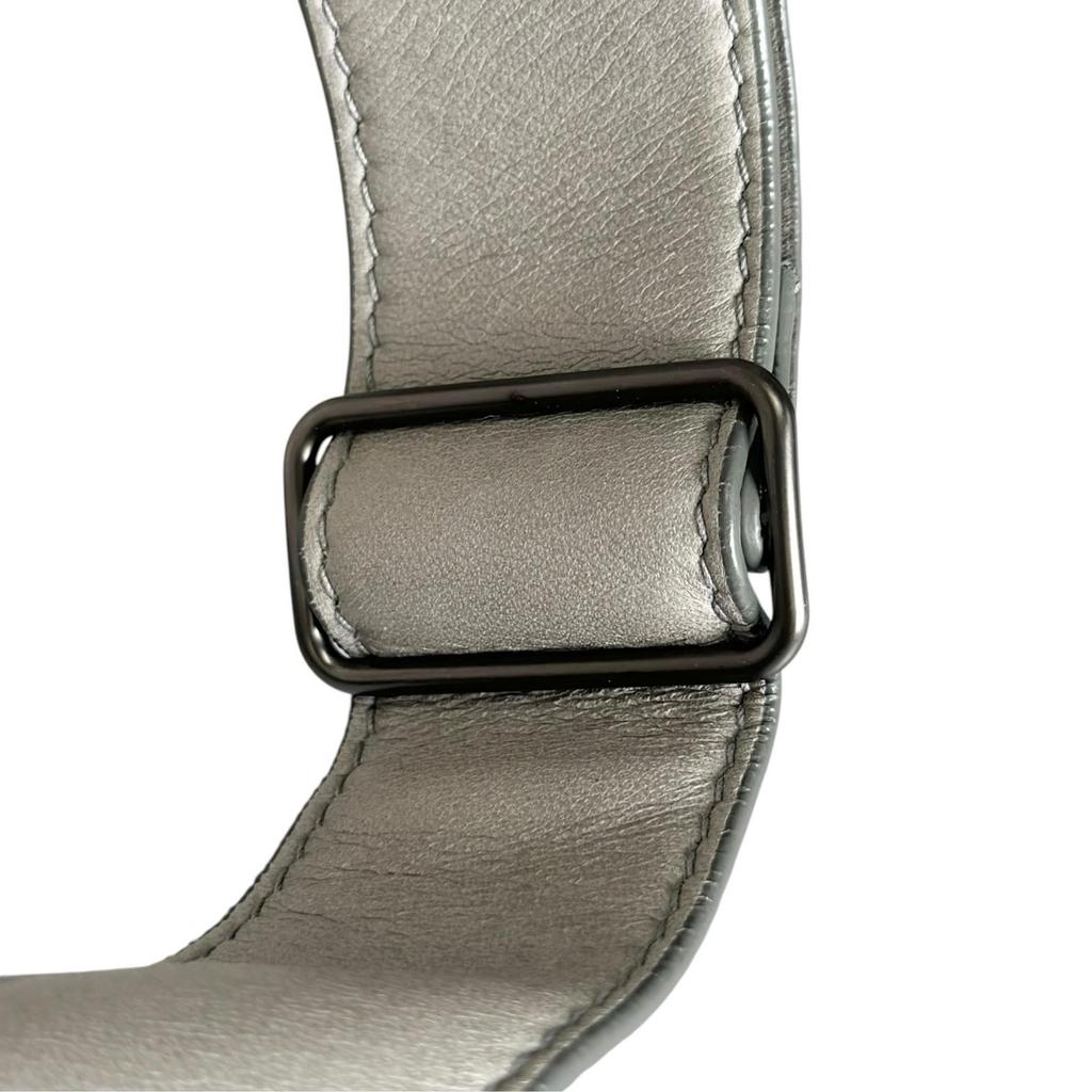 PRADA Nappa bomber Handbag gray Women 2way used