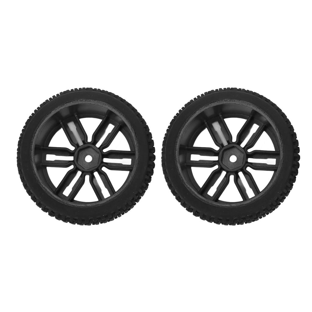 2Pcs 1/16 RC Car Tires Rubber Excellent Grip Wearproof Stable RC Wheel Tyre for BONZAI Jubatus for Intrepid 1/16 RC Cars