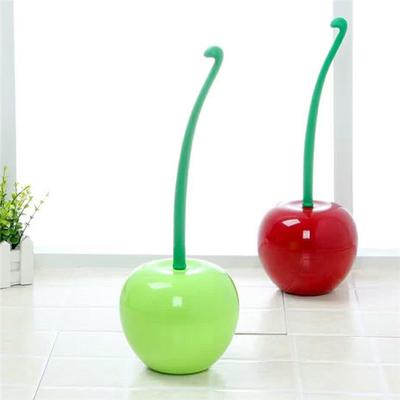 Toilet Brush and Holder Creative Cherry Shape Toilet Brush Cleaning Brush for Bathroom Wash Long Handle Toilet Brush