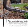 2Pcs Rainwater Downspout Brackets Stable Support Durable Construction Rustproof Weather-Resistant Easy Installation Downpipe Stand