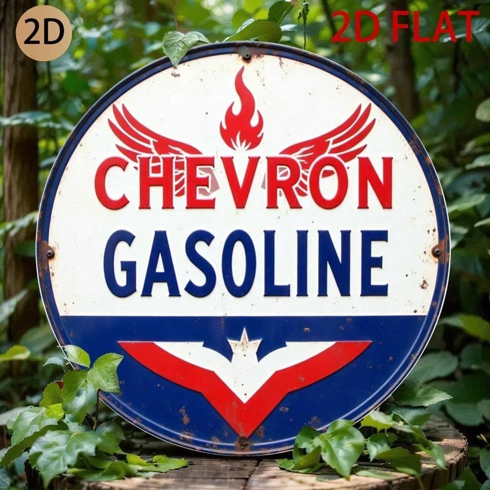 Vintage 2D Plane Gas Station Metal Tin Sign Retro Wall Art Garage Man Cave Home Bar Decor