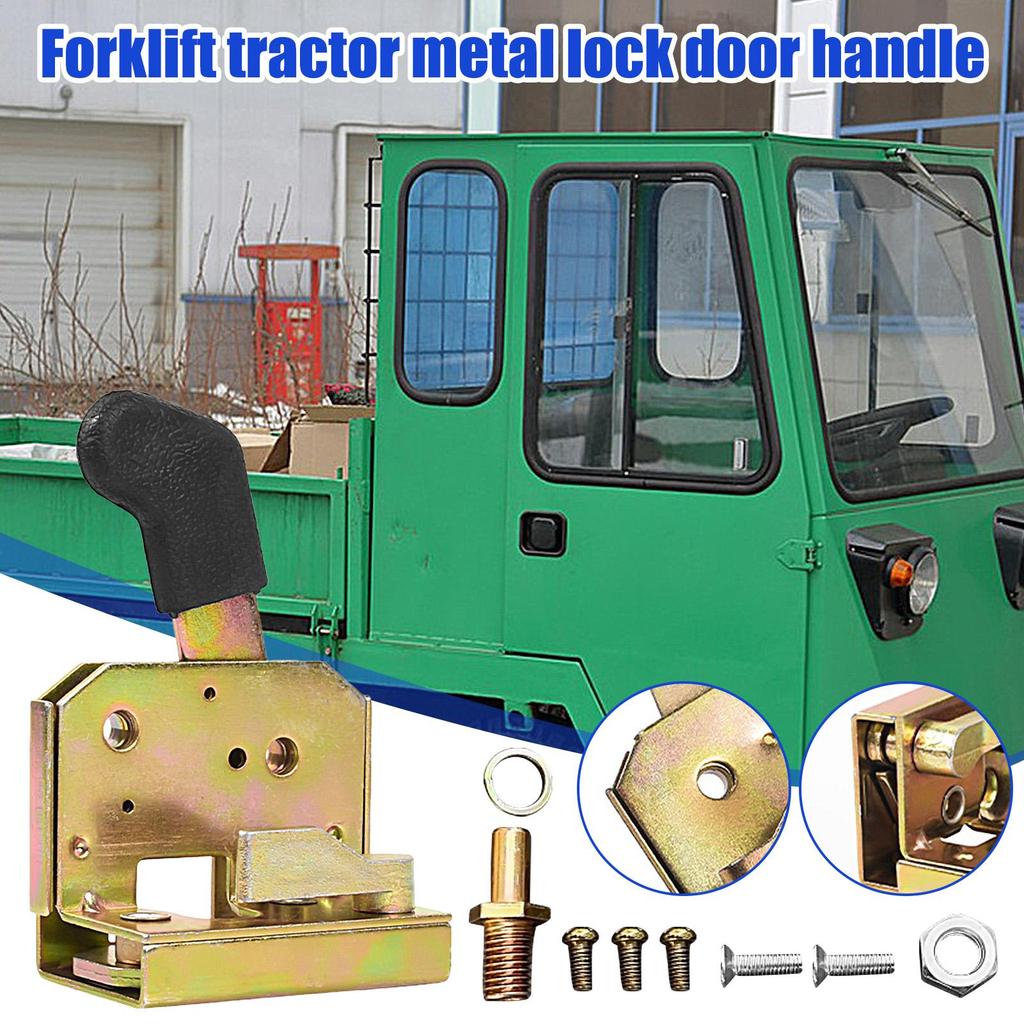 Loader Door Locks Forklift Locking Door Handle Set Door Handle Lock Metal Door Hardware Replacement Parts Safety Door Handles