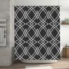 Modern Geometric Shower Curtain Waterproof Bathroom Decor for Home Decorations Black White Striped Pattern Design