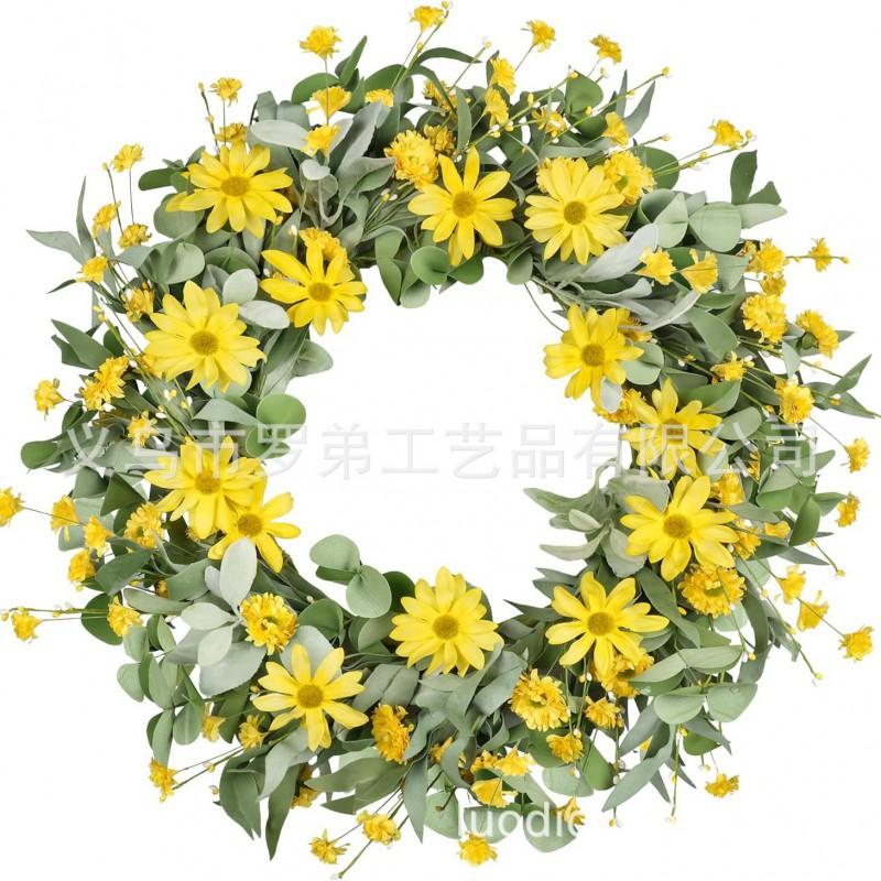 Artificial Flower Wreath Easter Valentines Day Hotel Restaurant Door Decorations