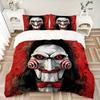 3Pcs Jigsaw Horror Mask Bedding Set Soft Fabric Duvet Cover Pillowcases Home Christmas Xmas Halloween Gift 1 Duvet Cover 2 Pillowcase N1374