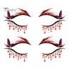 Cosmetic Transfers for Adults 2 Pairs Halloween Eye Tattoo Stickers, Waterproof Temporary Face Decals with Ghostly Decorations Pumpkin Bat Spider Web,