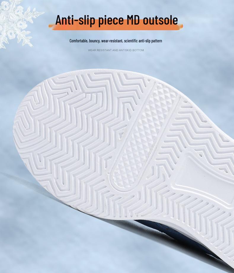 Girls' Cotton Winter Sports Shoes with Velvet Lining | 2025 Style | Medium & Large Sizes | Rotary Buckle | Warm Running Dad Sneakers